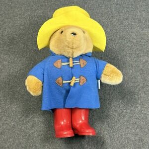Vintage Eden Paddington Bear 1981 Blue Coat Red Boots 17"